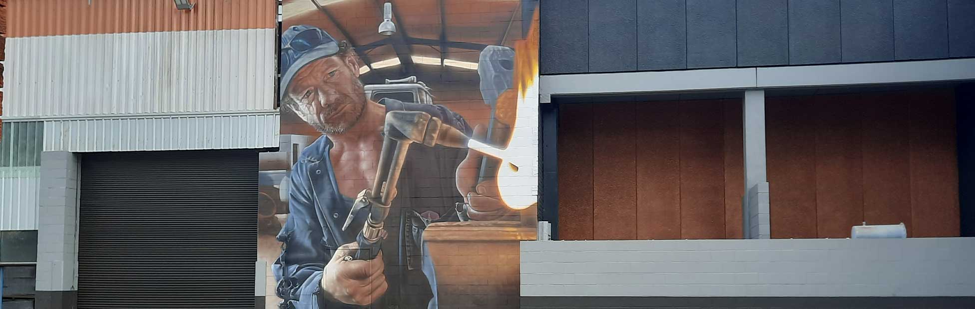 mural in industrial manufactor